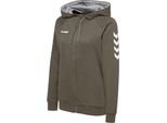 Hummel Giacca In Cotone Con Cappuccio Da Donna Color Cachi Taglia Xs