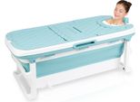 Jopassy 149Cm Vasca Da Bagno Pieghevole Per Adulti, Bambini Vasca Da Bagno In Plastica Con Coperchio Rimovibile Vasca D'acqua