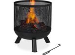 Cesto Da Fuoco Relaxdays Con Design A Rete