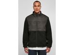 Urban Classics - Giacca Sherpa Con Toppe, Nero - 3XL