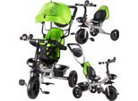 Triciclo Per Bambini Malplay 3 In 1 | Verde | Triciclo Per Bambini Con Sedile Girevole A 360° | Borsa Parasole | Capacità Di Carico Fino A 30 Kg | Ultraleggero | Per Bambini A Partire Dai 2 Anni Di Età