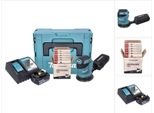 Makita DBO180RT1J Levigatrice Eccentrica A Batteria 125 Mm 18V + 1X Batteria 5.0Ah + Caricabatterie + Scatola Makpac + Set Di Levigatura Toolbrothers Turtle