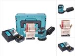 Makita DBO180RF1J Levigatrice Eccentrica A Batteria 125Mm 18V + 1X Batteria 3.0Ah + Caricatore + Set Di Levigatura Toolbrothers Turtle + Valigetta Makpac