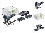 Festool Carvex Psc 420-Basic Seghetto Alternativo A Batteria 18 V 120 Mm Brushless + 2X Batteria 3,0 Ah + Caricabatterie + Systainer