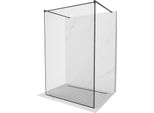 Mexen Kioto Parete Doccia Autoportante 100 X 200 Cm, Cornice Nera 8 Mm, Nera - 800-100-002-70-70