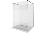 Mexen Kioto Parete Doccia Autoportante 110 X 200 Cm, Trasparente/Ghiacciato 8 Mm, Nero - 800-110-002-70-35