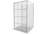 Mexen Kioto Parete Doccia Indipendente 110 X 200 Cm, Griglia Nera 8 Mm, Dorata - 800-110-002-50-77