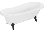 Vasca Da Bagno Autoportante Retro 170X75 Cm Bianco Nero