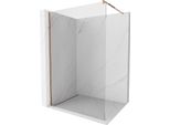 Mexen Kioto Parete Doccia Walk-In 70 X 200 Cm, Trasparente 8 Mm, Oro Rosa - 800-070-101-60-00