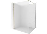 Mexen Kioto Parete Doccia Walk-In 80 X 200 Cm, Brina 8 Mm, Oro - 800-080-101-50-30