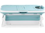 Jopassy Mobile 145Cm Vasca Da Bagno Pieghevole Per Adulti Spa Sauna Vasca Da Bagno Mobile Con Copertura Blu