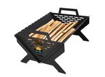 Kotarbau® Ciotola Per Fuoco Da Campeggio Pieghevole Barbecue Da Giardino 50 Cm X 35 Cm Lamiera D'acciaio Resistente Al Calore Colore Ciotola Per Fuoco Pieghevole