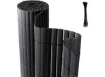 Stuoia Di Protezione In Pvc Recinzione Privacy In Pvc Antracite Frangivento Per Giardino, Balcone E Terrazza 180X400Cm