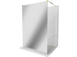 Mexen Kioto Parete Doccia Autoportante 120 X 200 Cm, Specchio 8 Mm, Oro - 800-120-002-50-50