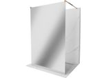 Mexen Kioto Parete Doccia Autoportante 120 X 200 Cm, Specchio 8 Mm, Oro Rosa - 800-120-002-60-50