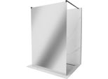 Mexen Kioto Parete Doccia Autoportante 120 X 200 Cm, Specchio 8 Mm, Nero - 800-120-002-70-50