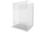 Mexen Kioto Parete Doccia Autoportante 110 X 200 Cm, Trasparente/Brinato 8 Mm, Bianco - 800-110-002-20-35