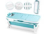Jopassy Vasca Da Bagno Da Viaggio Per Adulti Pieghevole Spa Massage Pp+Tpe Per Bagni Spa Pratica E Portatile 149X60X50Cm