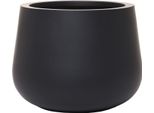Vivanno Vaso Da Fiori In Vetroresina Girar Rotondo, Antracite Opaco - 36X27 Cm