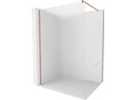 Mexen Kioto Parete Doccia Walk-In 80 X 200 Cm, Brina 8 Mm, Rame Spazzolato - 800-080-101-65-30