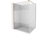 Mexen Kioto Parete Doccia Walk-In 90 X 200 Cm, Trasparente/Frost 8 Mm, Rame Spazzolato - 800-090-101-65-35