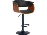 Sgabello Vestal, Colore:Noce/Crema, Materiale Di Base:Tessuto