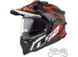 LS2 Casco Enduro "MX701 Explorer Spire"" 3 Nero / Grigio / Rosso, Taglia 57 / 58 = M"