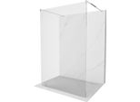 Mexen Kioto Parete Doccia Autoportante 180 X 200 Cm, Trasparente 8 Mm, Cromata - 800-180-002-01-00