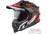 Casco LS2 Enduro "MX701 Explorer Spire"" 3 Nero / Grigio / Rosso, Taglia 63 / 64 = Xxl"