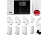 Huxgo HXA005 Sistema Di Allarme Casa Wifi + Gsm 2G Con Sirena Wireless Sistema Di Allarme Con 7X Sensore Di Movimento E 7X Sensore Porta-Finestra, Sistema Di Allarme Per Appartamento, Casa, Garage, Tuya Smartlife App