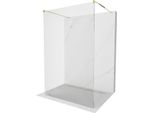 Mexen Kioto Parete Doccia Autoportante 180 X 200 Cm, Trasparente 8 Mm, Dorato - 800-180-002-50-00