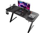 Gtplayer 120 X 60 Cm Tavolo Da Gioco, Scrivania Da Gioco Con Tappetino Per Mouse, Tavolo Per Pc Tavolo Da Gioco Scrivania Per Computer Con Gancio Per Cuffie Nero