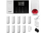 Huxgo HXA005 Sistema Di Allarme Casa Wifi + Gsm 2G Con Sirena Wireless Sistema Di Allarme Con 9X Sensori Di Movimento E Sensore Porta-Finestra, Sistema Di Allarme Per Appartamento, Casa, Garage, Tuya Smartlife App