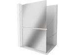 Mexen Kioto+ L Parete Doccia Con Mensola Walk-In 120 X 200 Cm, Specchio, Bianco - 800-120-123-20-50