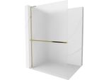Mexen Kioto+ L Parete Doccia Con Mensola Walk-In 70 X 200 Cm, Brina, Oro - 800-070-123-50-30