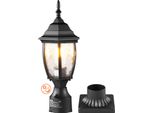 Vevor Lampada Da Palo Per Esterni Dal Tramonto All'alba, Altezza 400 Mm, Lampada Da Palo Impermeabile Con Paralume In Vetro Da 3,5 Pollici Su Supporto Per Palo, Lampada Da Palo Per Esterni Protetta Dai Fulmini