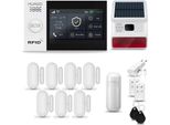 Huxgo HXA007 Sistema Di Allarme Casa Wifi + Gsm 4G Con Sirena Wireless, Sistema Di Allarme Con 1X Sensore Di Movimento E 7X Sensore Porta-Finestra, Sistema Di Allarme Per Appartamento, Casa, Garage, Tuya Smartlife App