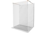 Mexen Kioto Parete Doccia Autoportante 180 X 200 Cm, Trasparente 8 Mm, Oro Rosa - 800-180-002-60-00