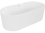 Mexen Paola Vasca Da Bagno Autonoma Scanalata 170 X 80 Cm, Bianco Lucido, Troppopieno Bianco - 52721708000-20