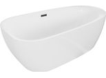Mexen Giada Vasca Da Bagno Indipendente 170 X 90 Cm, Bianco Lucido, Troppopieno Nero - 52741709000-70