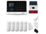Huxgo HXA003 Sistema Di Allarme Casa Wifi + Gsm 4G Lte Con Sirena Wireless, Sistema Di Allarme Con 5X Sensori Di Movimento E 1X Sensore Porta-Finestra, Sistema Di Allarme Per Appartamento, Casa, Garage, Tuya Smartlife App