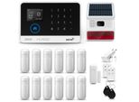 Huxgo HXA003 Sistema Di Allarme Casa Wifi + Gsm 4G Lte Con Sirena Wireless, Sistema Di Allarme Con 12X Sensore Di Movimento E 1X Sensore Porta-Finestra, Sistema Di Allarme Per Appartamento, Casa, Garage, Tuya Smartlife App