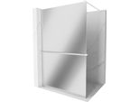 Mexen Kioto+ Parete Doccia Con Mensola Walk-In 130 X 200 Cm, Specchio, Bianco - 800-130-121-20-50