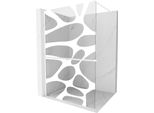 Mexen Kioto+ Parete Doccia Con Mensola Walk-In 80 X 200 Cm, Onda Bianca, Bianca - 800-080-121-20-97
