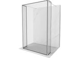 Mexen Kioto Parete Doccia Autoportante 160 X 30 X 30 Cm, Cornice Nera, Cromo - 800-160-030-222-01-70-030