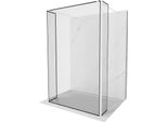 Mexen Kioto Pannello Doccia Autoportante 120 X 30 X 30 Cm, Cornice Nera, Bianca - 800-120-030-222-20-70-030