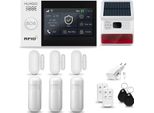 Huxgo HXA007 Sistema Di Allarme Casa Wifi + Gsm 4G Con Sirena Wireless, Sistema Di Allarme Con 3X Sensore Di Movimento E 3X Sensore Porta-Finestra, Sistema Di Allarme Per Appartamento, Casa, Garage, App Tuya Smartlife