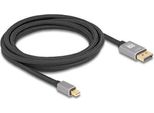 Delock Mini Displayport A Displayport 8K 60 Hz 3 M Grigio