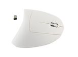 Mouse Da Gioco Ottico E Wireless (2,4 Ghz, 1600 Dpi, Ergonomico, Verticale, Senza Ritardi) Per Pc E Laptop, Bianco