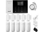 Huxgo HXA005 Sistema Di Allarme Casa Wifi + Gsm 4G Con Sirena, Sistema Di Allarme Con 5X Sensori Di Movimento E 5X Sensori Porta-Finestra, Sistema Di Allarme Per Appartamento, Casa, Garage, App Tuya Smartlife